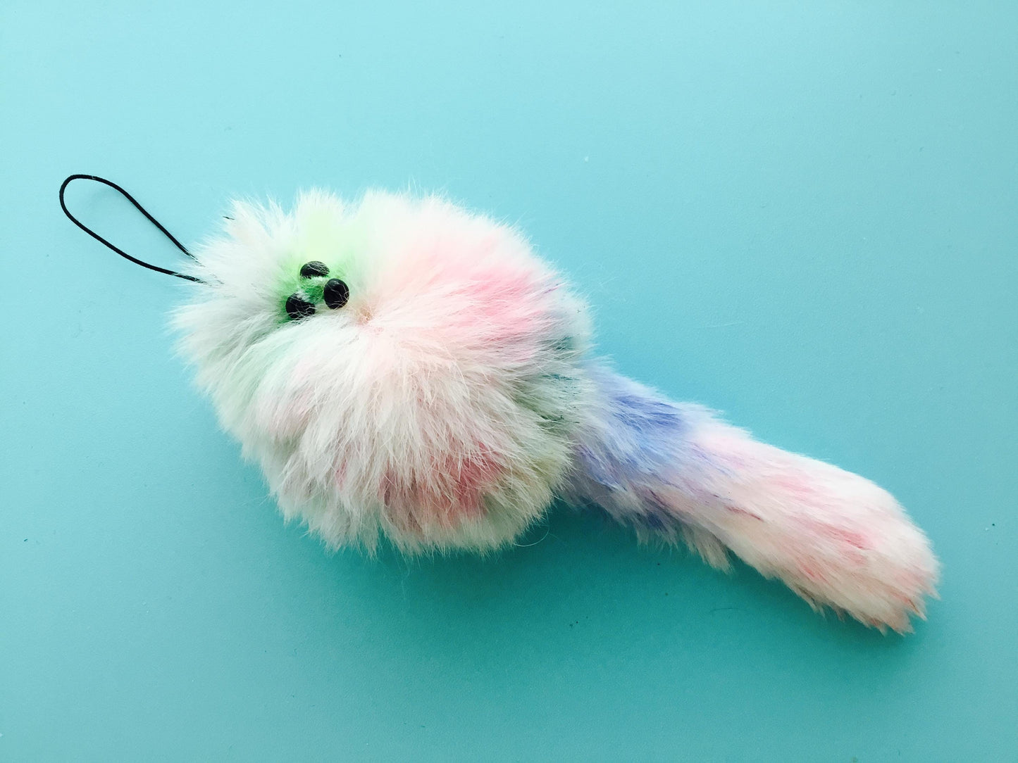 Furry Buddy Charm Keychain Gift Unique  Worry Friend Kids Bag Purse Charm