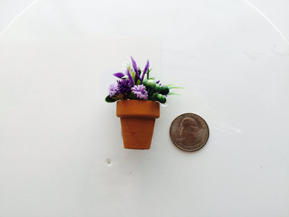 Purple Flower Plant  / Camel / Tan / Arrangement / Car  Vent Clip Decoration